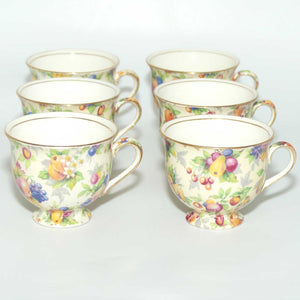 Royal Winton Evesham Chintz set of 6 coffee duos