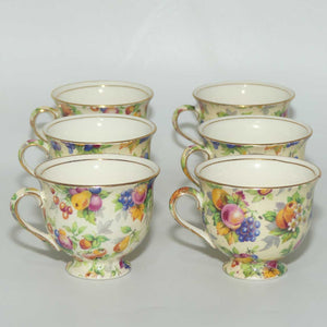 Royal Winton Evesham Chintz set of 6 coffee duos