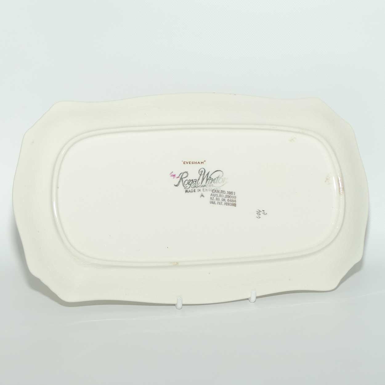 Royal Winton Evesham Chintz rectangular sandwich tray