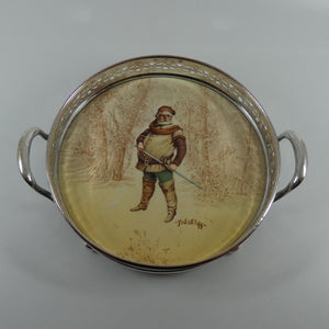 Royal Doulton Shakespearean Falstaff EP handled drinks serving tray