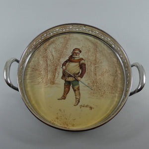 Royal Doulton Shakespearean Falstaff EP handled drinks serving tray