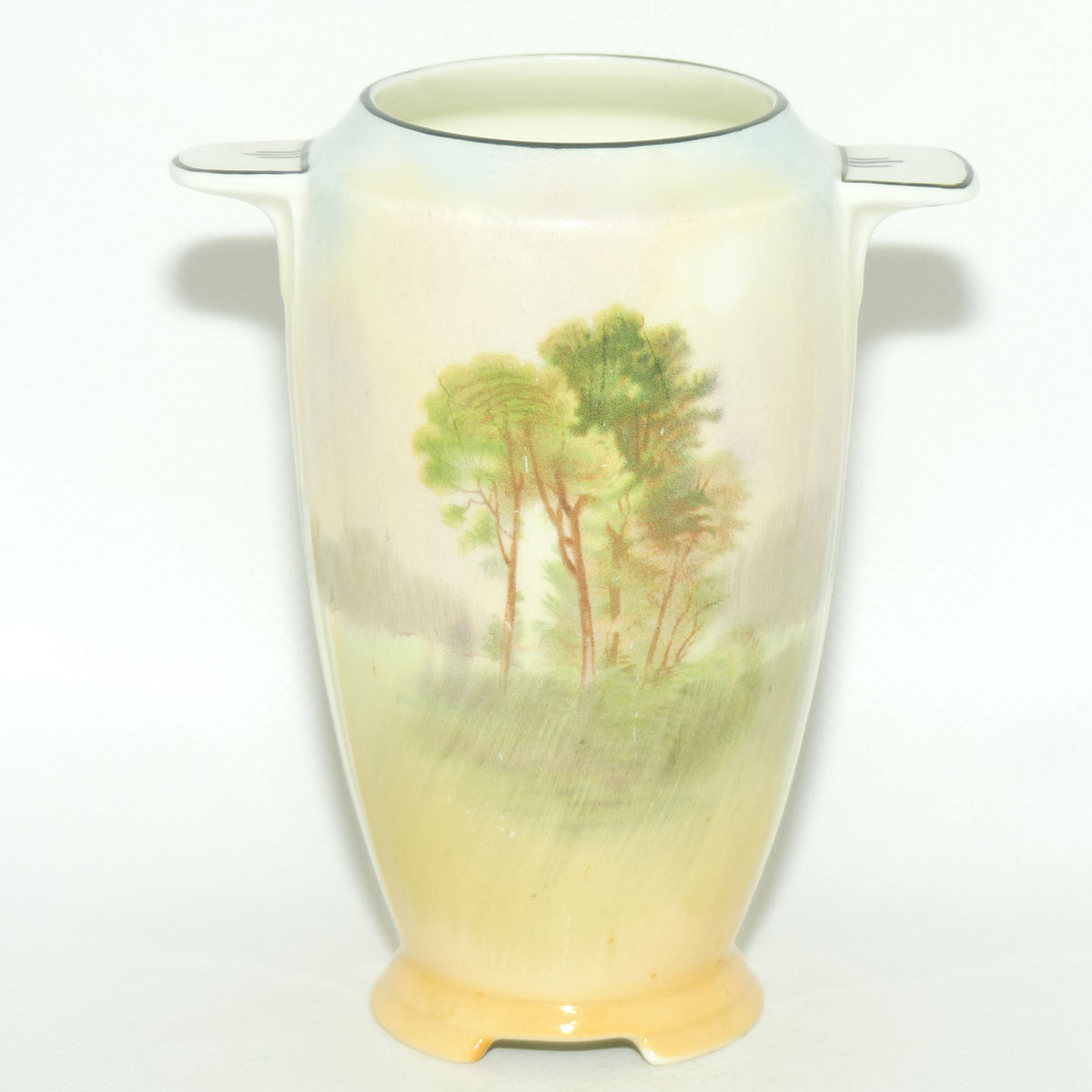Royal Doulton Shakespearean Falstaff twin handled Art Deco vase