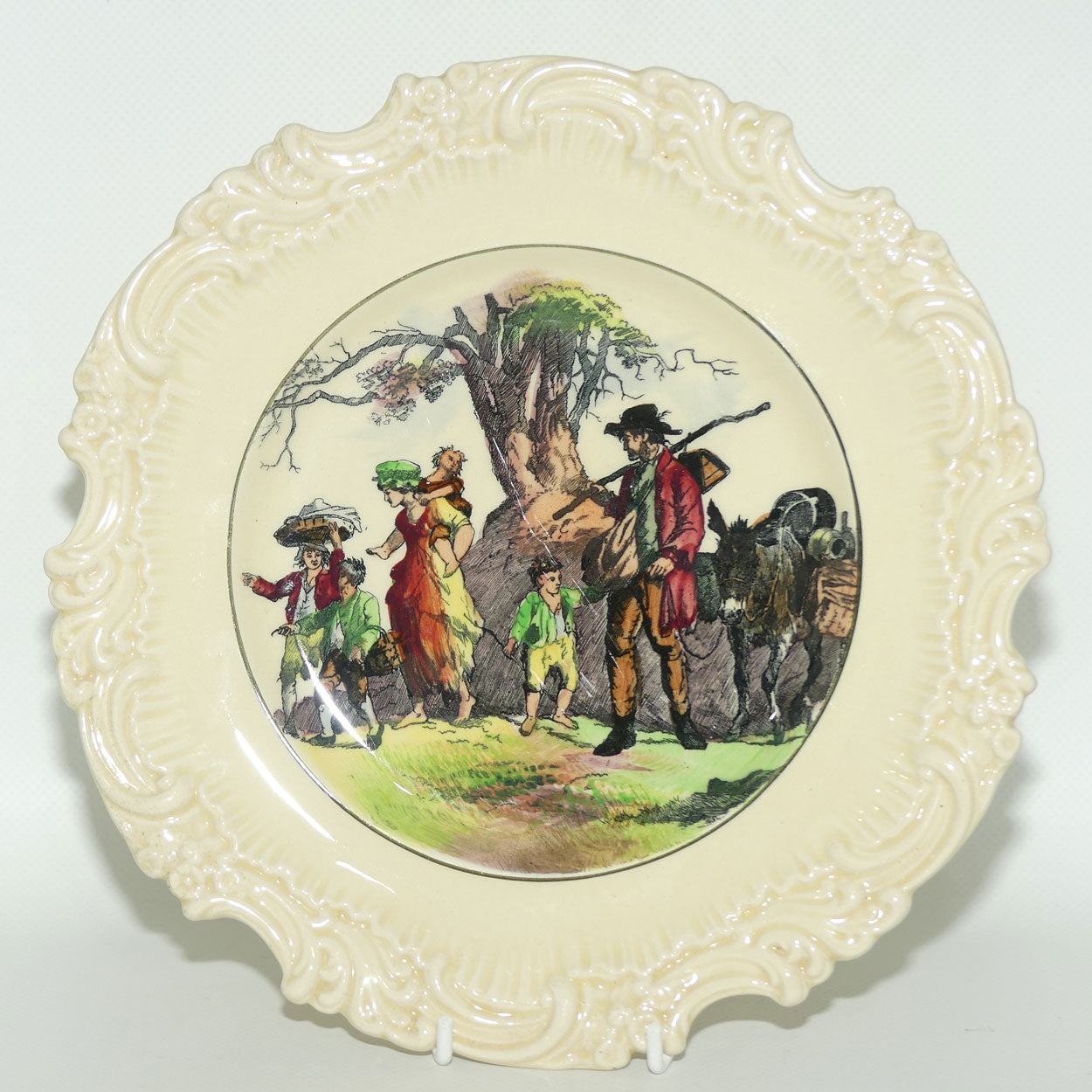 Royal Doulton Gleaners and Gypsies figured fancy border plate D5003