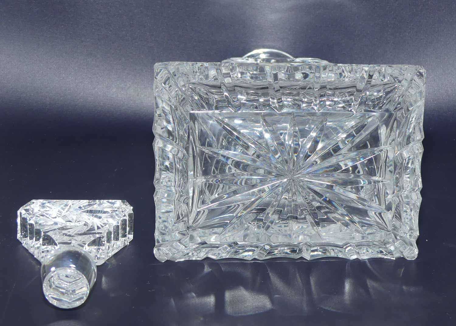 Fancy shape Pinwheel cut Bohemian Crystal Spirits decanter