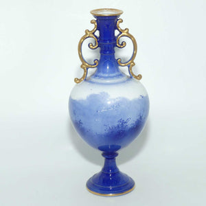 Royal Doulton Blue Childrens fine bone china fancy handles bulbous vase |Hide & Seek|