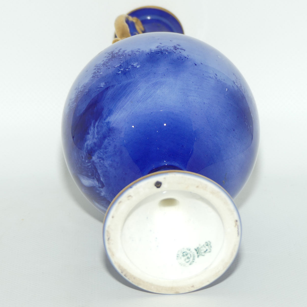 Royal Doulton Blue Childrens fine bone china fancy handles bulbous vase | Hide & Seek