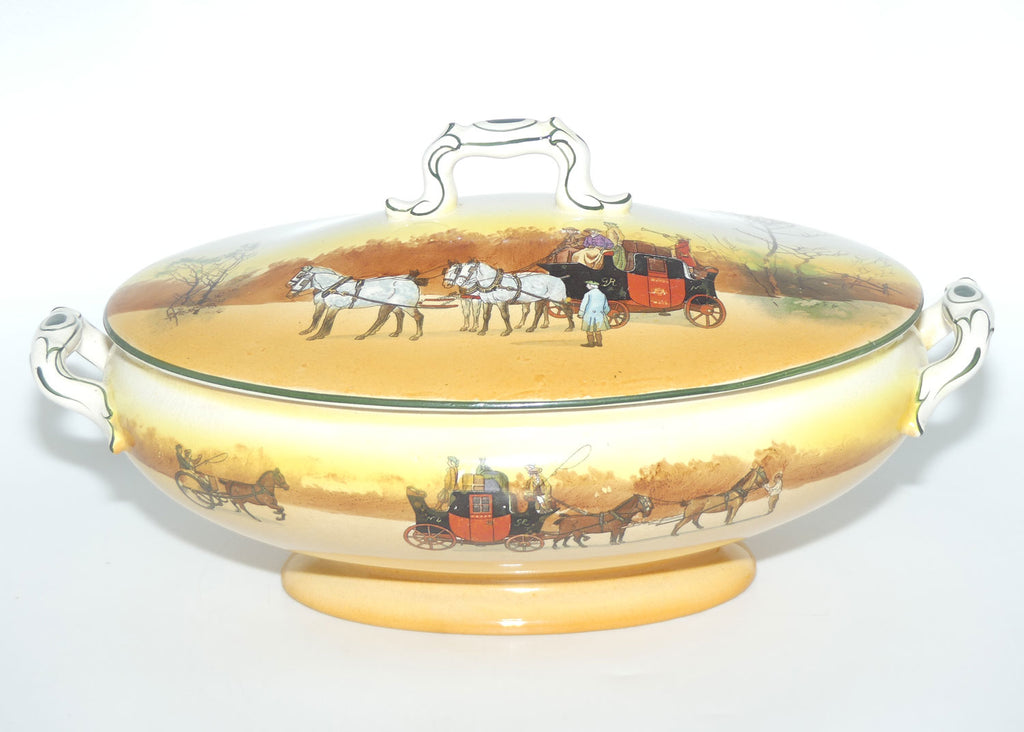 Royal Doulton Coaching Days fancy handles oval lidded tureen D2716