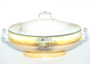 Royal Doulton Coaching Days fancy handles oval lidded tureen D2716