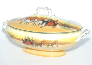 Royal Doulton Coaching Days fancy handles oval lidded tureen D2716