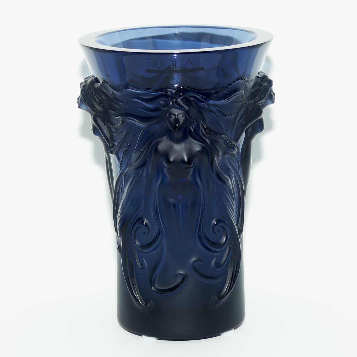 Lalique France Fantasia vase | Midnight Blue
