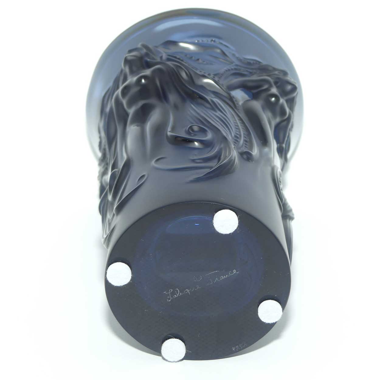 Lalique France Fantasia vase | Midnight Blue