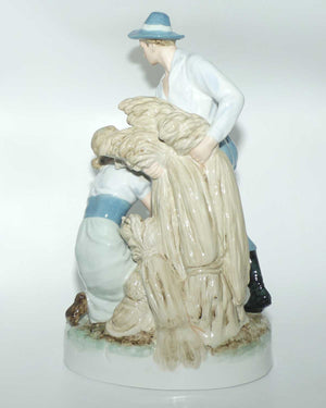 Royal Dux Bohemia Figure Group | Farming Couple