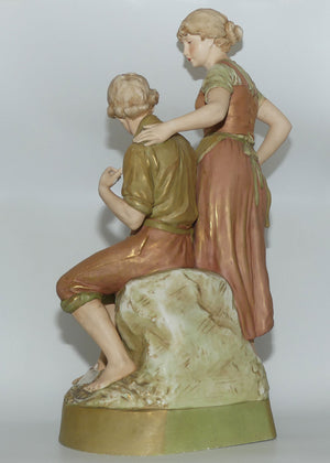 Royal Dux Bohemia Figure Group | 2125 | Farmer, Mother and Child