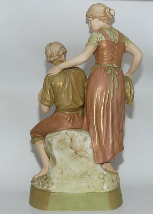 Royal Dux Bohemia Figure Group | 2125 | Farmer, Mother and Child