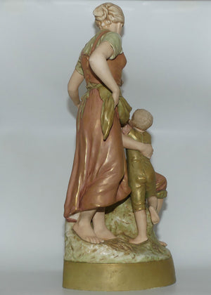 Royal Dux Bohemia Figure Group | 2125 | Farmer, Mother and Child