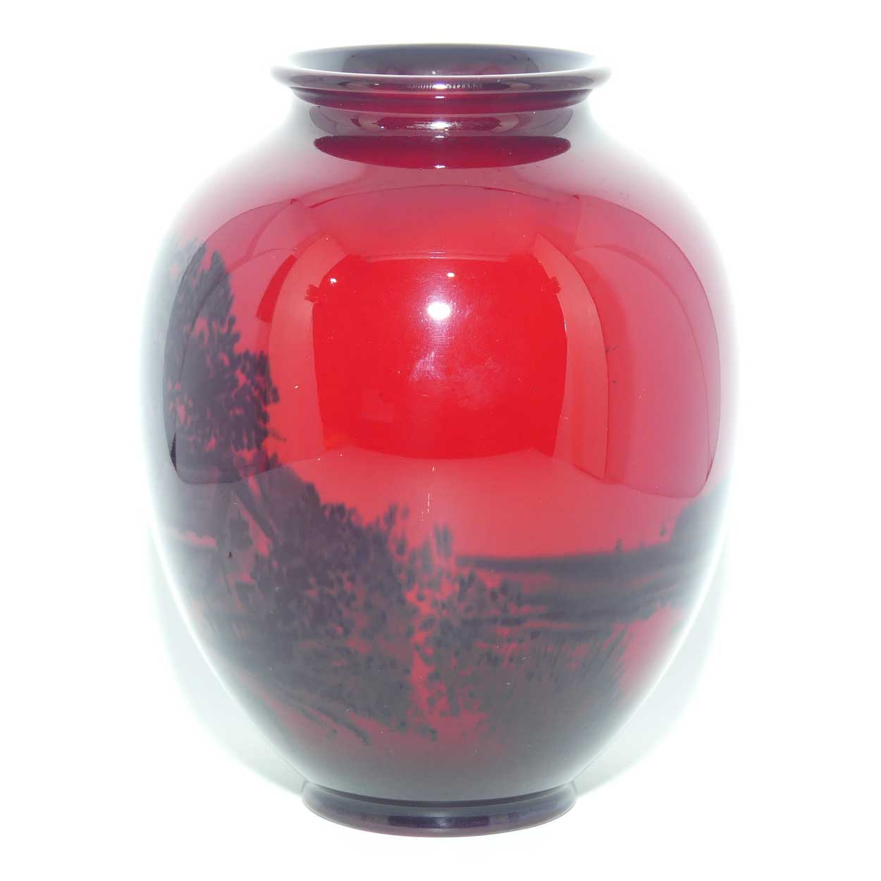 Royal Doulton Flambe small bulbous Farmhouse vase