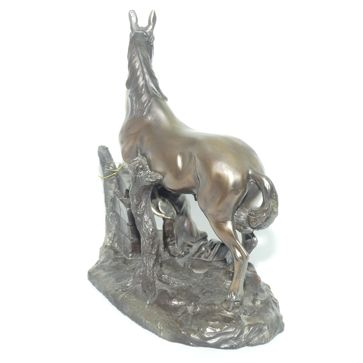 Decorator Cold Cast Bronze Farrier and Horse