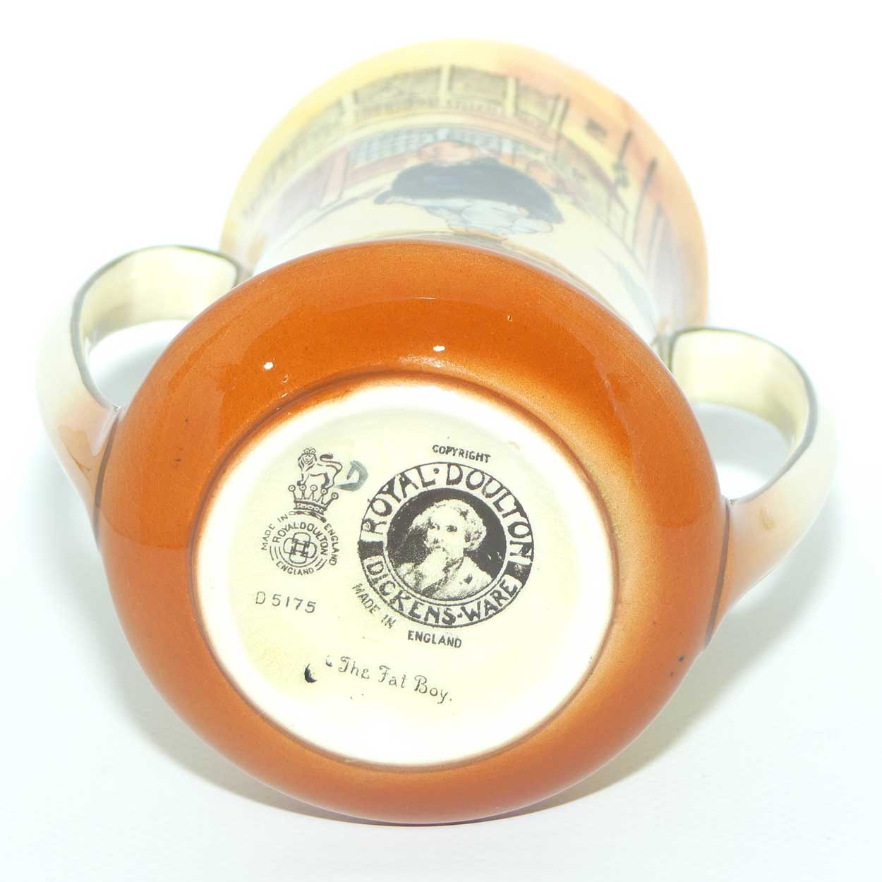 Royal Doulton Dickens Fat Boy twin handle vase D5175