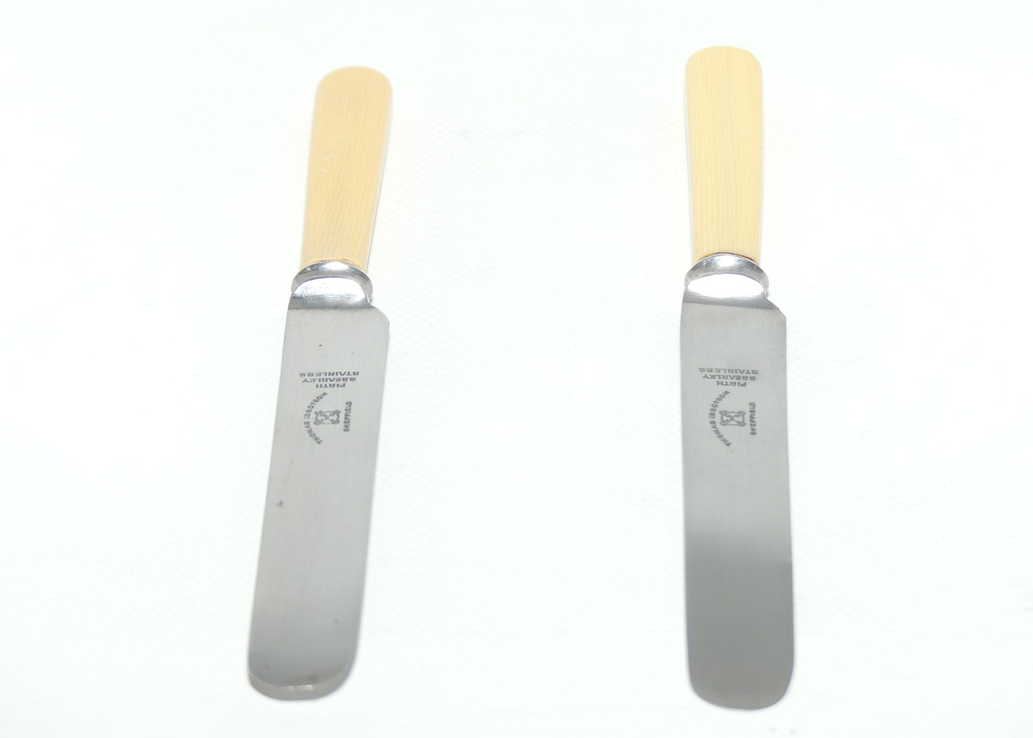 Set of 2 Thomas Ibbotson Sheffield | Faux Bone Handle Butter Knives | 20.5