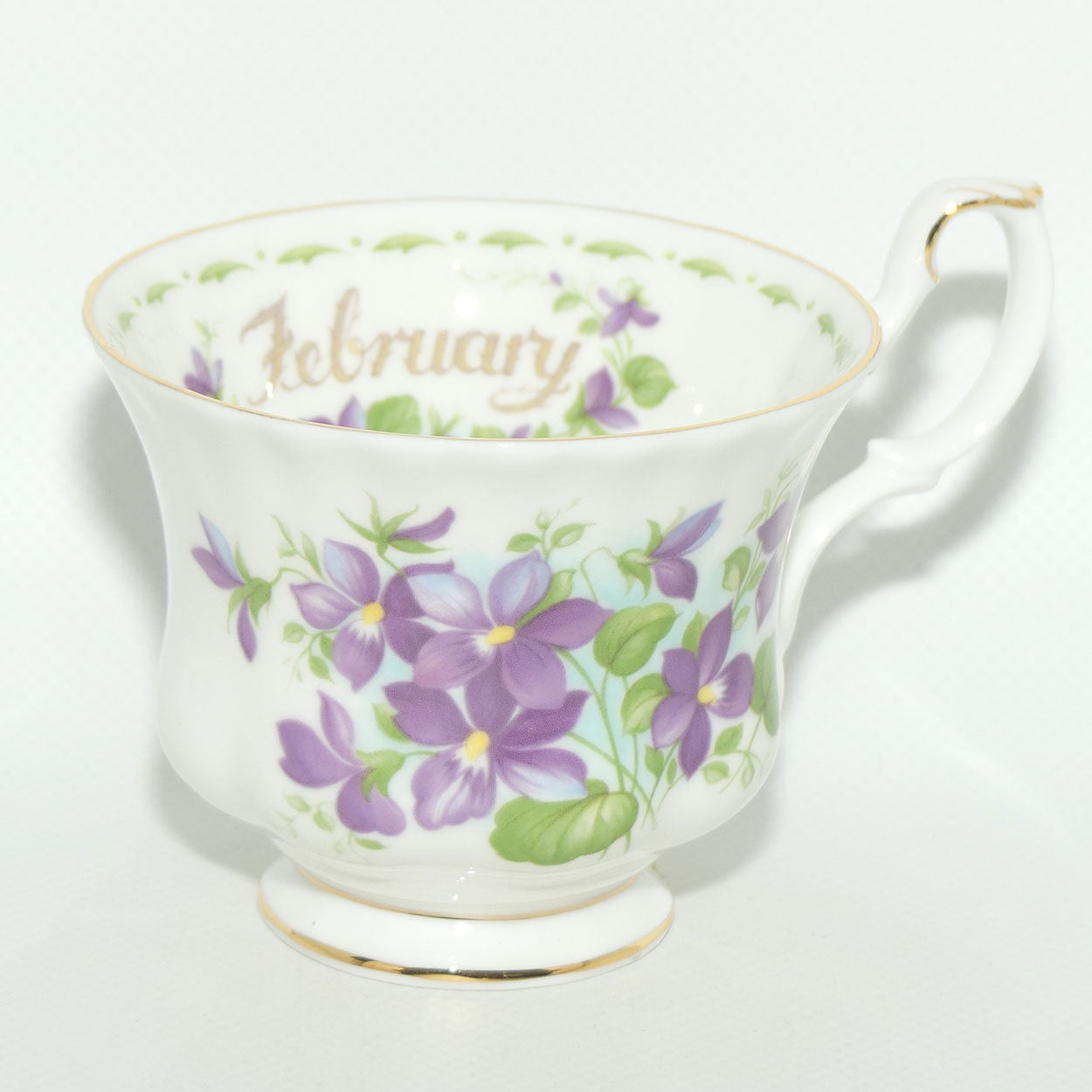 Royal Albert Bone China England | Flower of the Month series | #1 | February Violets trio | Boxed