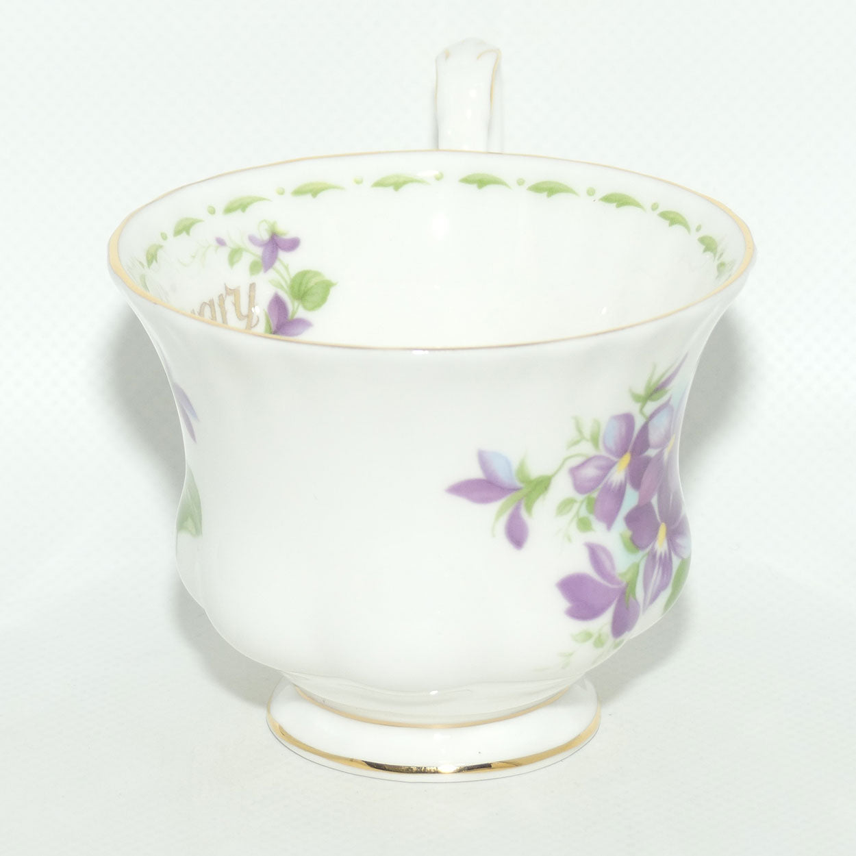 Royal Albert Bone China England | Flower of the Month series | #1 | February Violets trio | Boxed