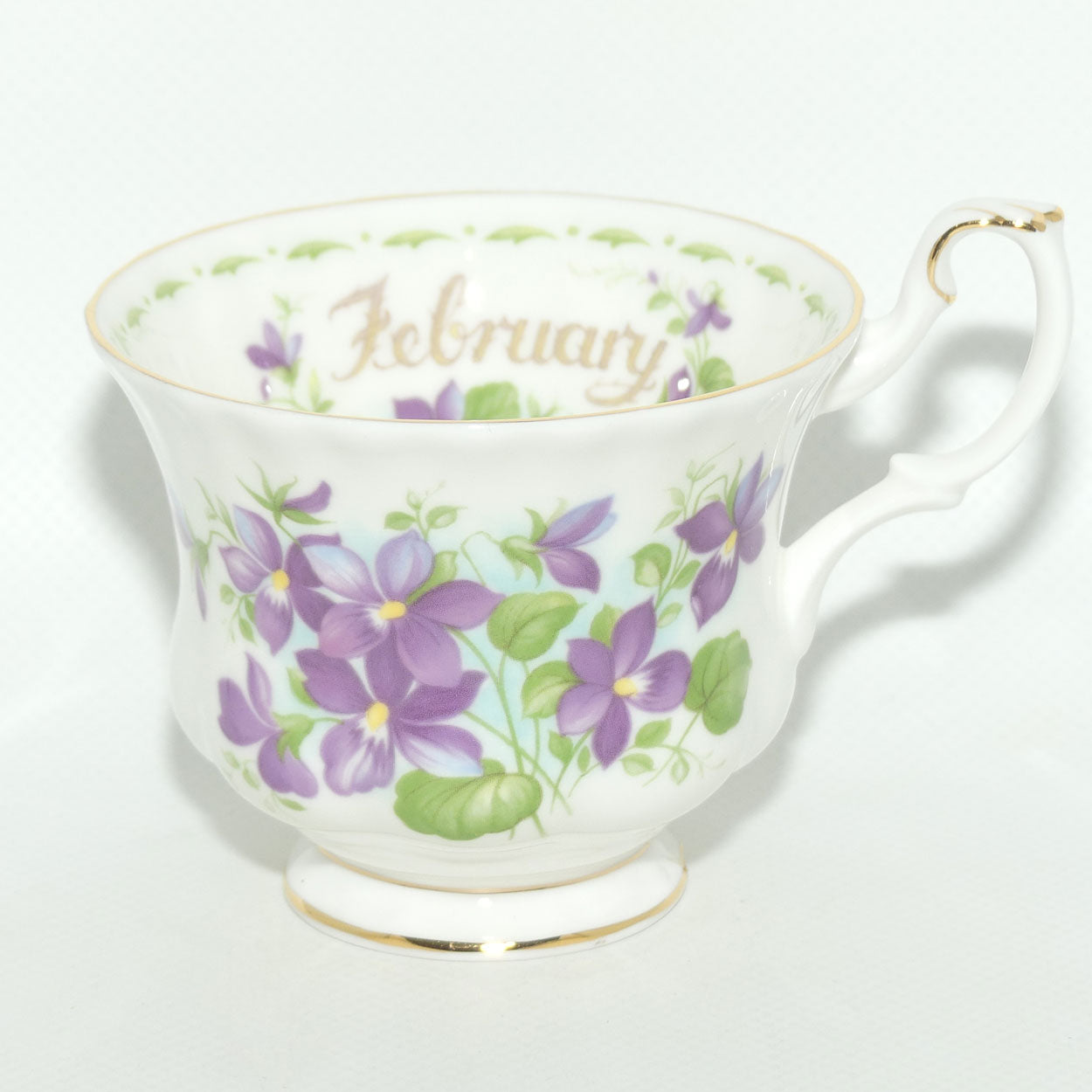 Royal Albert Bone China England | Flower of the Month series | #1 | February Violets trio | Boxed