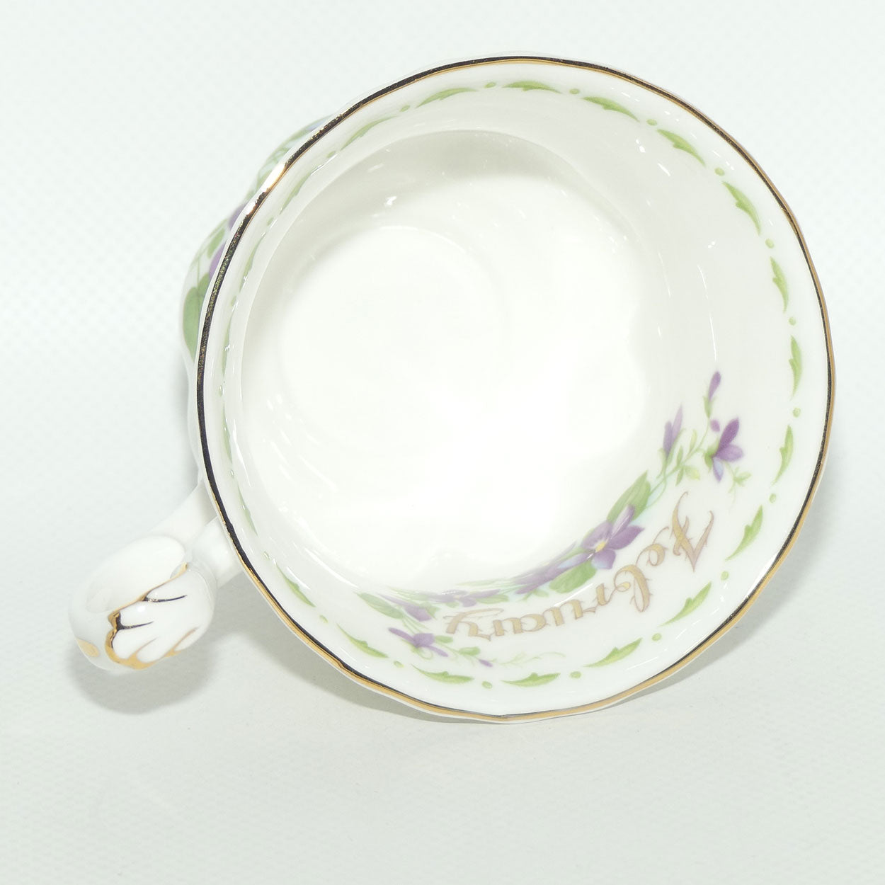 Royal Albert Bone China England | Flower of the Month series | #1 | February Violets trio | Boxed