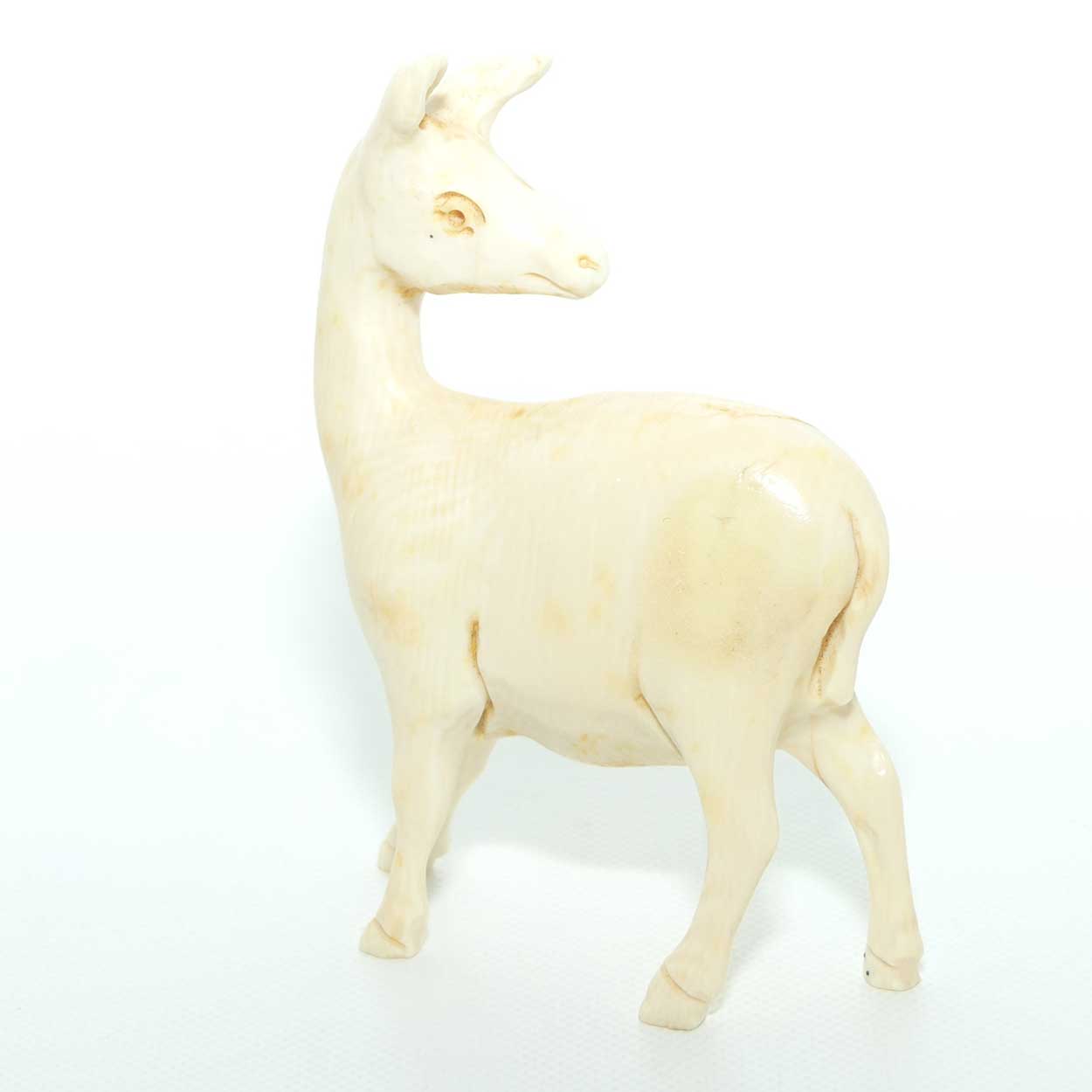 Carved Ivory Figure of a Female Goat