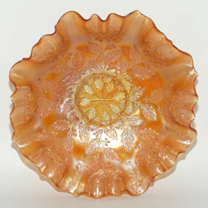 Fenton Marigold Carnival Glass Holly triple crimped edge dish | Lighter