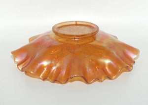 Fenton Marigold Carnival Glass Holly triple crimped edge dish | Lighter