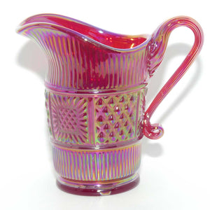 Fenton 1990 vintage Red Carnival glass milk jug