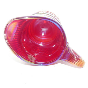 Fenton 1990 vintage Red Carnival glass milk jug