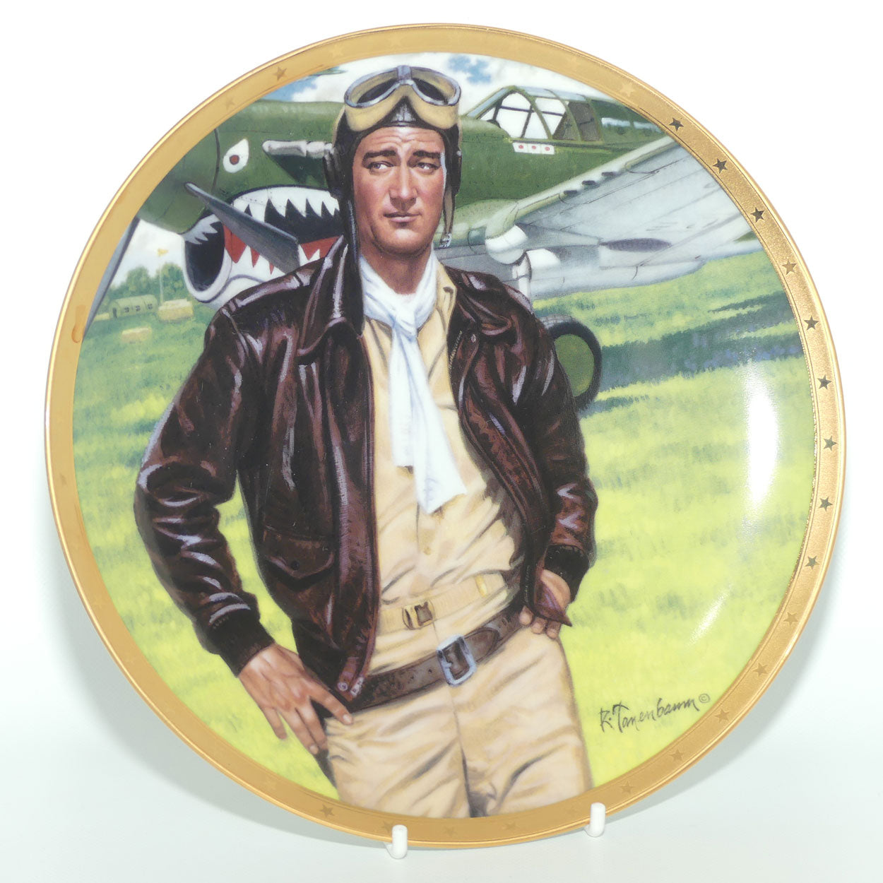Franklin Mint Heirloom plate | John Wayne | Symbol of America's Fighter Pilot + Cert