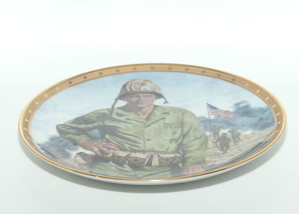 Franklin Mint Heirloom plate | John Wayne | Symbol of America's Fighting Forces + Cert