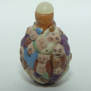 Figural Immortals Snuff Bottle | Porcelain