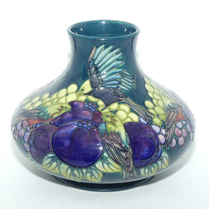 Moorcroft Finches 32/10 vase (Blue/Green)