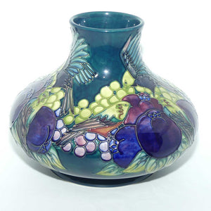 Moorcroft Finches 32/10 vase (Blue/Green)