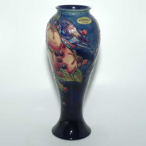 Moorcroft Finches (Blue) 75/10 vase #1