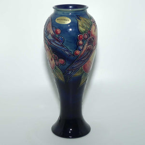 Moorcroft Finches (Blue) 75/10 vase #1