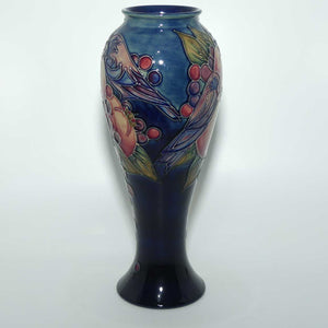 Moorcroft Finches (Blue) 75/10 vase #1