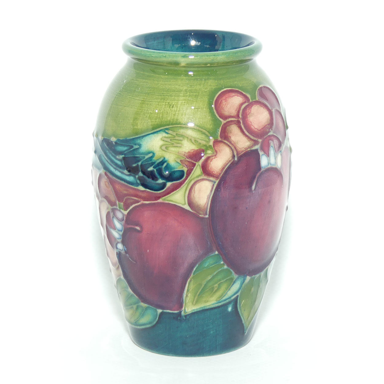 Moorcroft Finches small vase | Green | #1