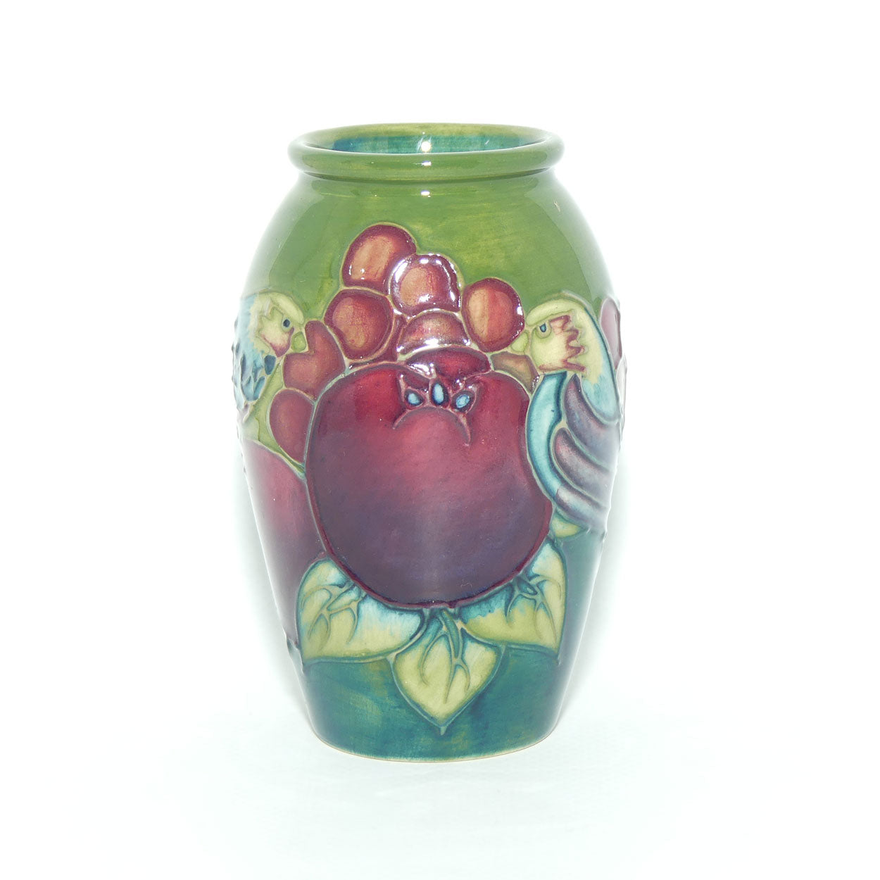 Moorcroft Finches small vase | Green | #2