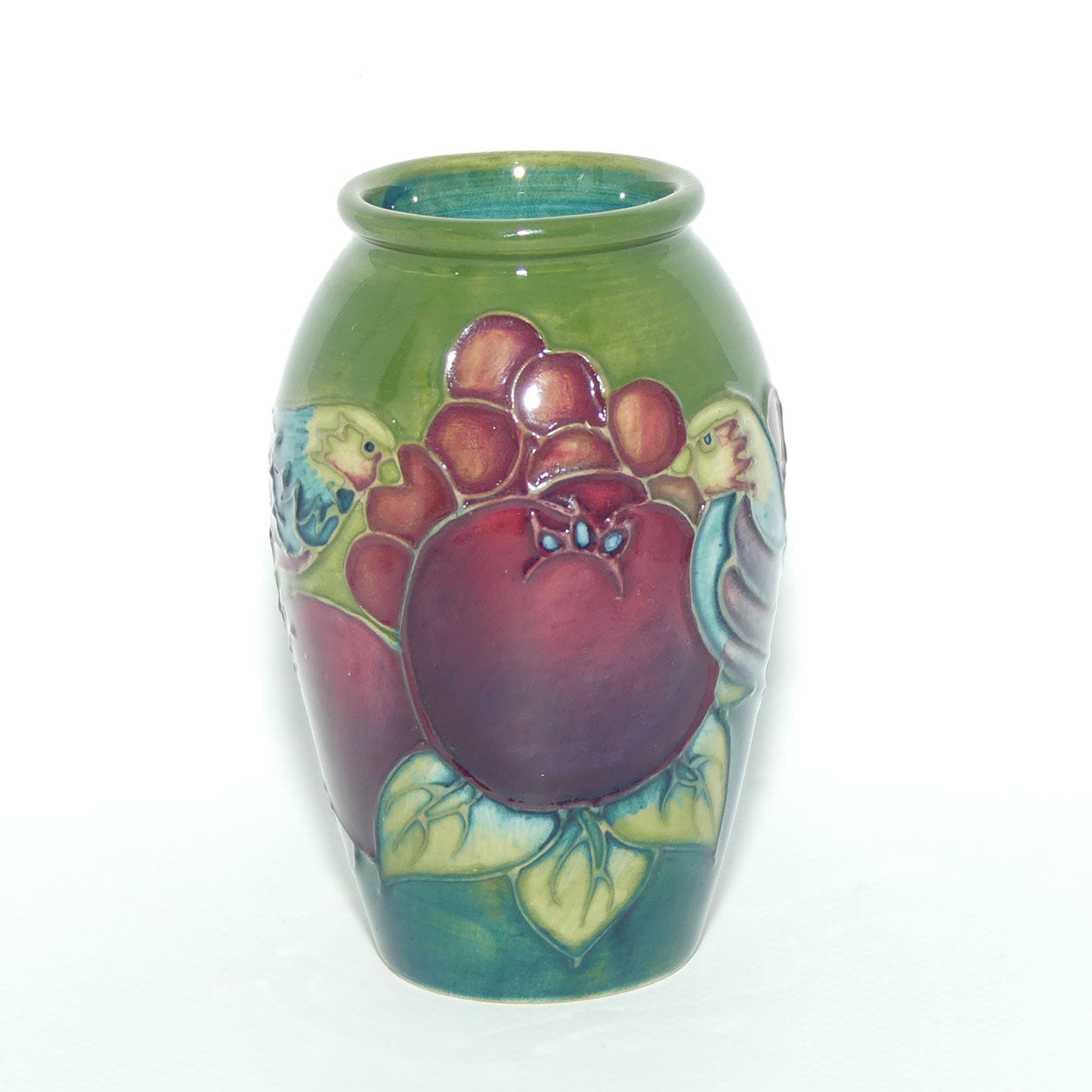 Moorcroft Finches small vase | Green | #2