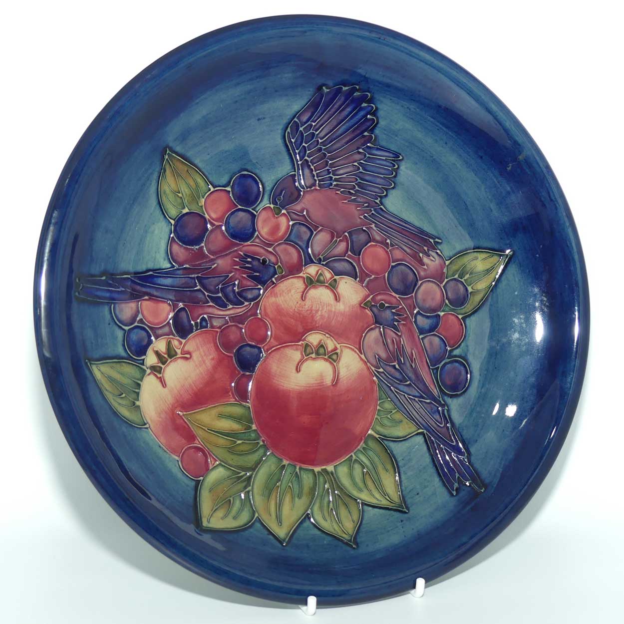 Moorcroft Finches | Blue 783/10 plate | unboxed | #2