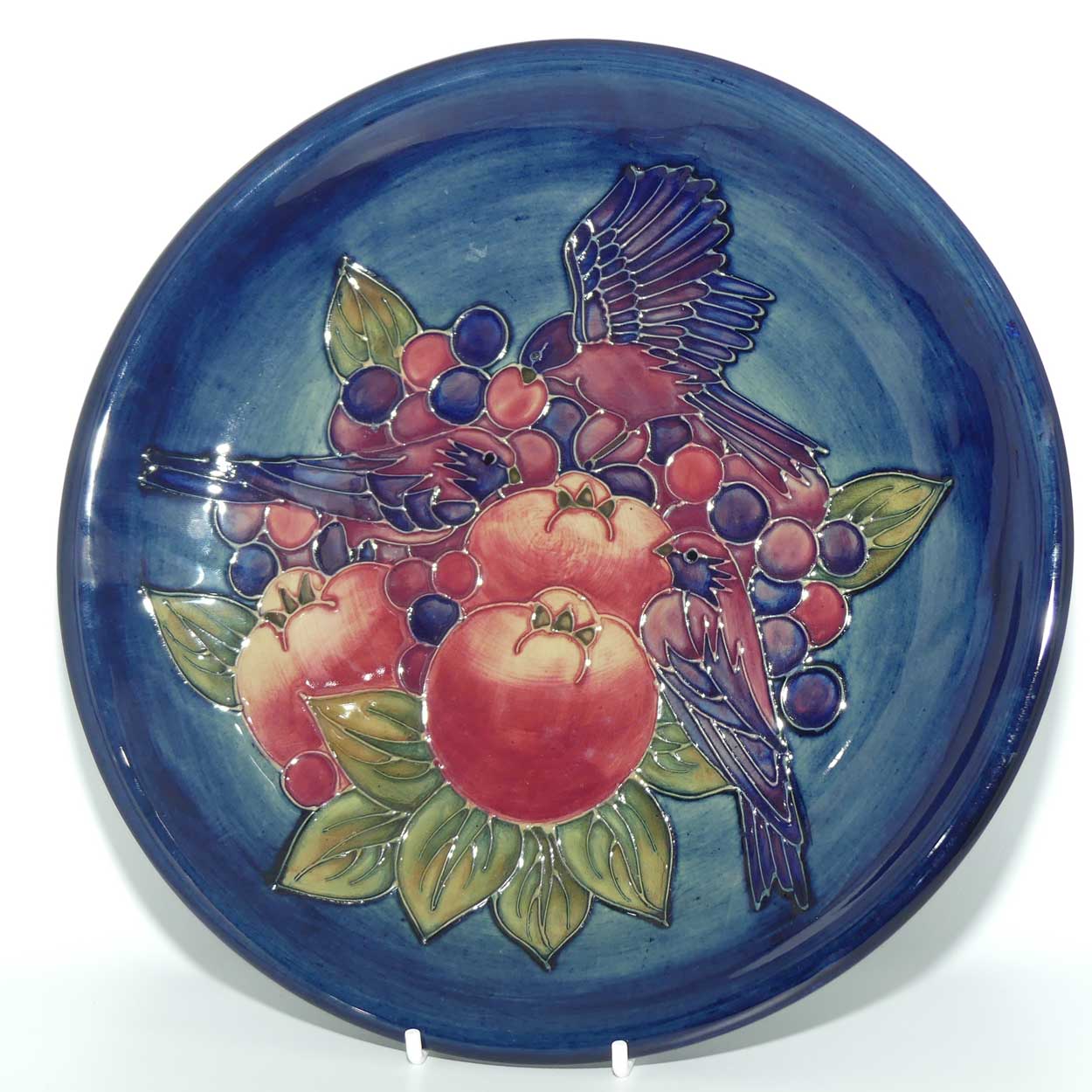 Moorcroft Finches | Blue 783/10 plate | unboxed | #2