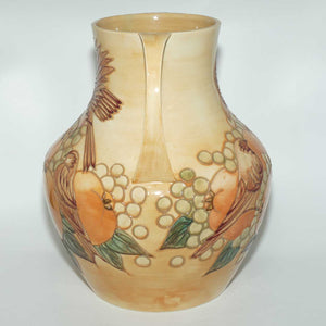 Moorcroft Finches Autumn 5/13 handled vase