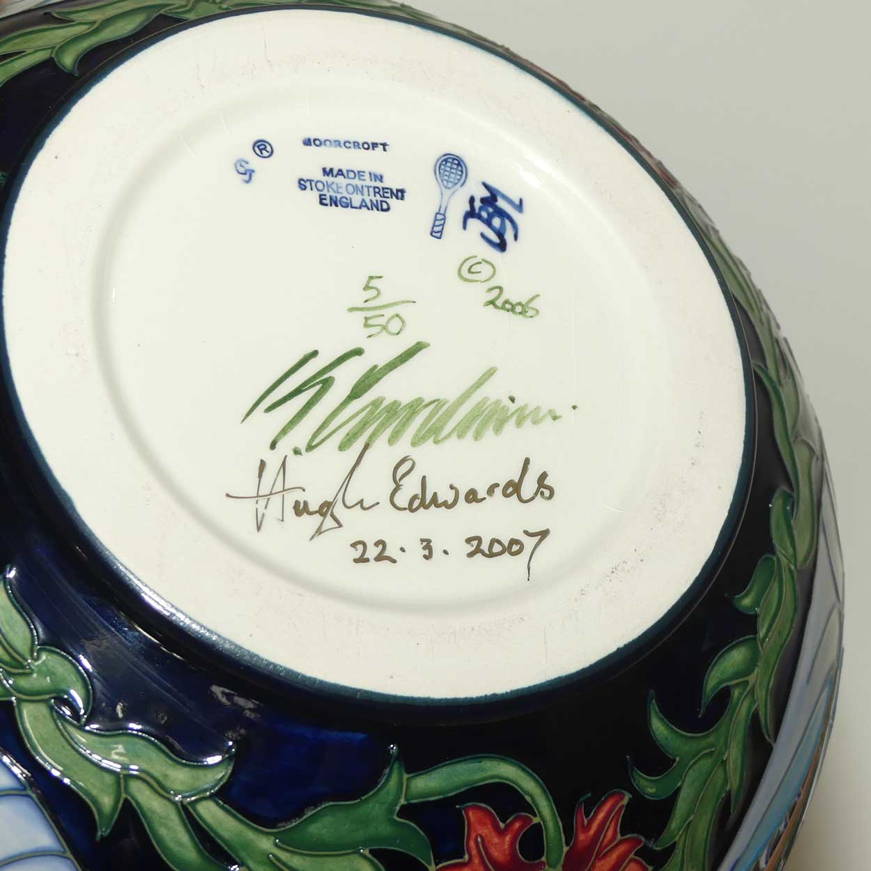 Moorcroft Fire and Water vase | Prestige Double Gourd shape | LE 5/50