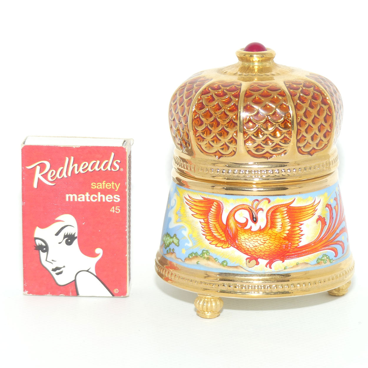 Franklin Mint | House of Faberge musical trinket box | The Firebird