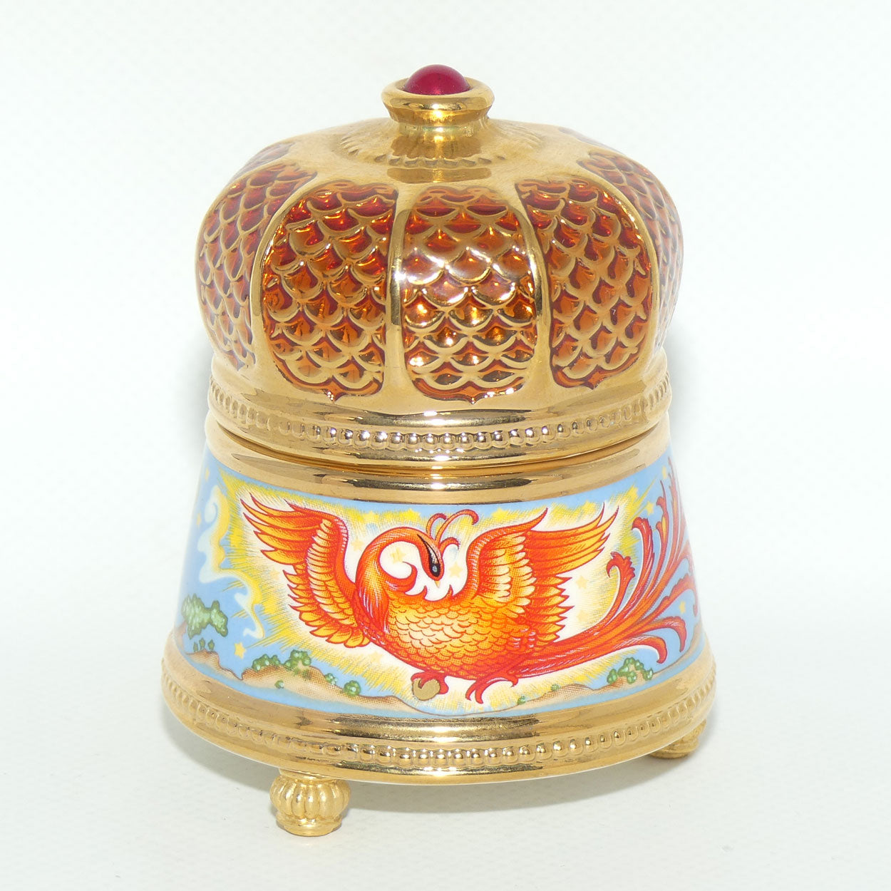 Franklin Mint | House of Faberge musical trinket box | The Firebird