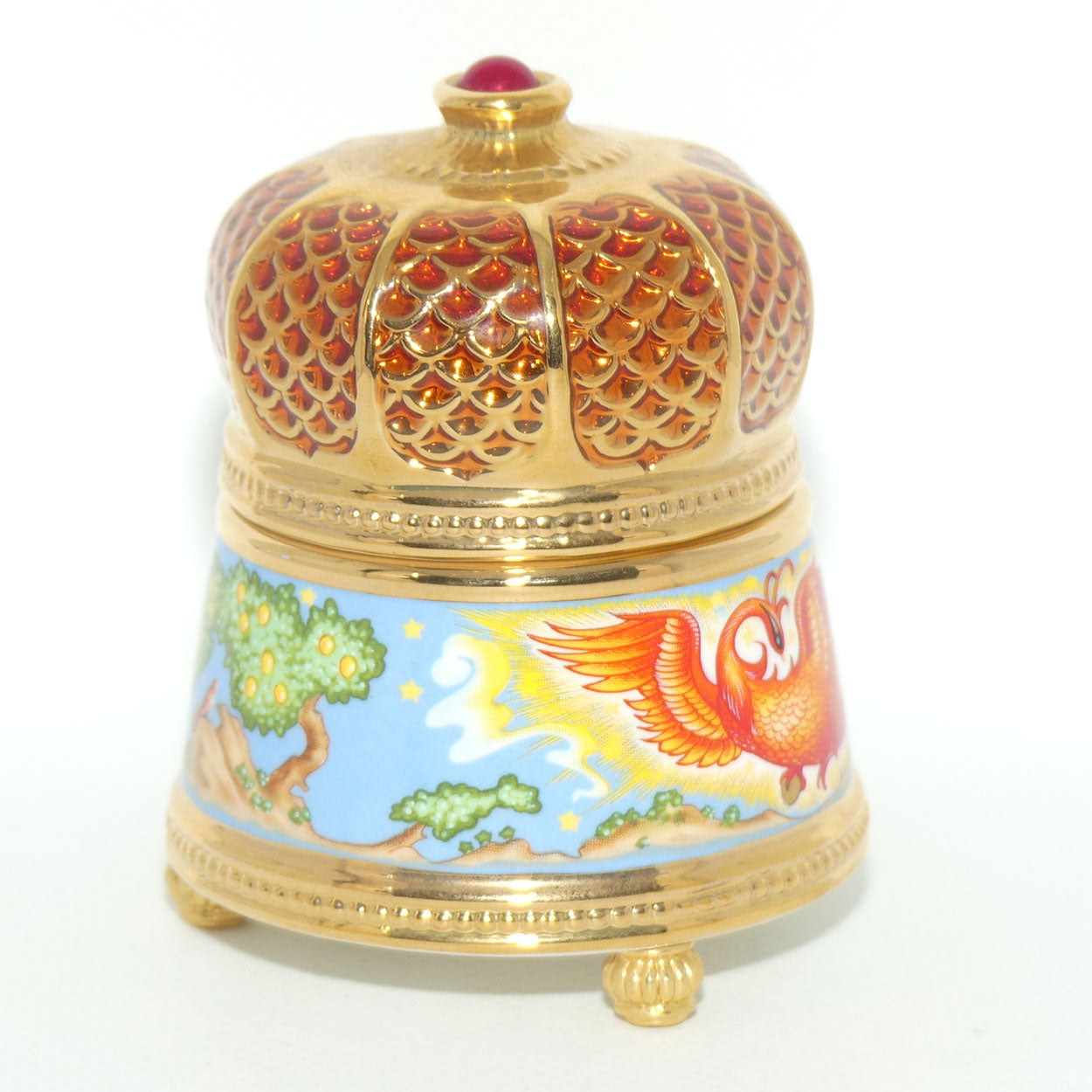 Franklin Mint | House of Faberge musical trinket box | The Firebird